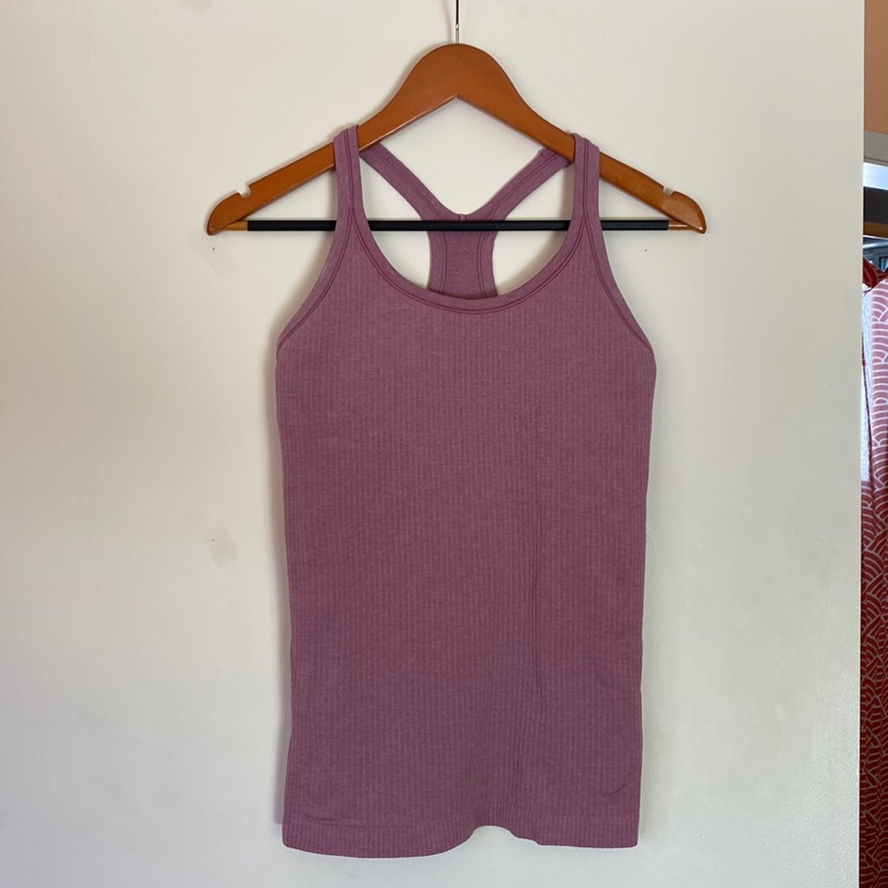 Lululemon Ebb to Street tank Size 6 pink rose